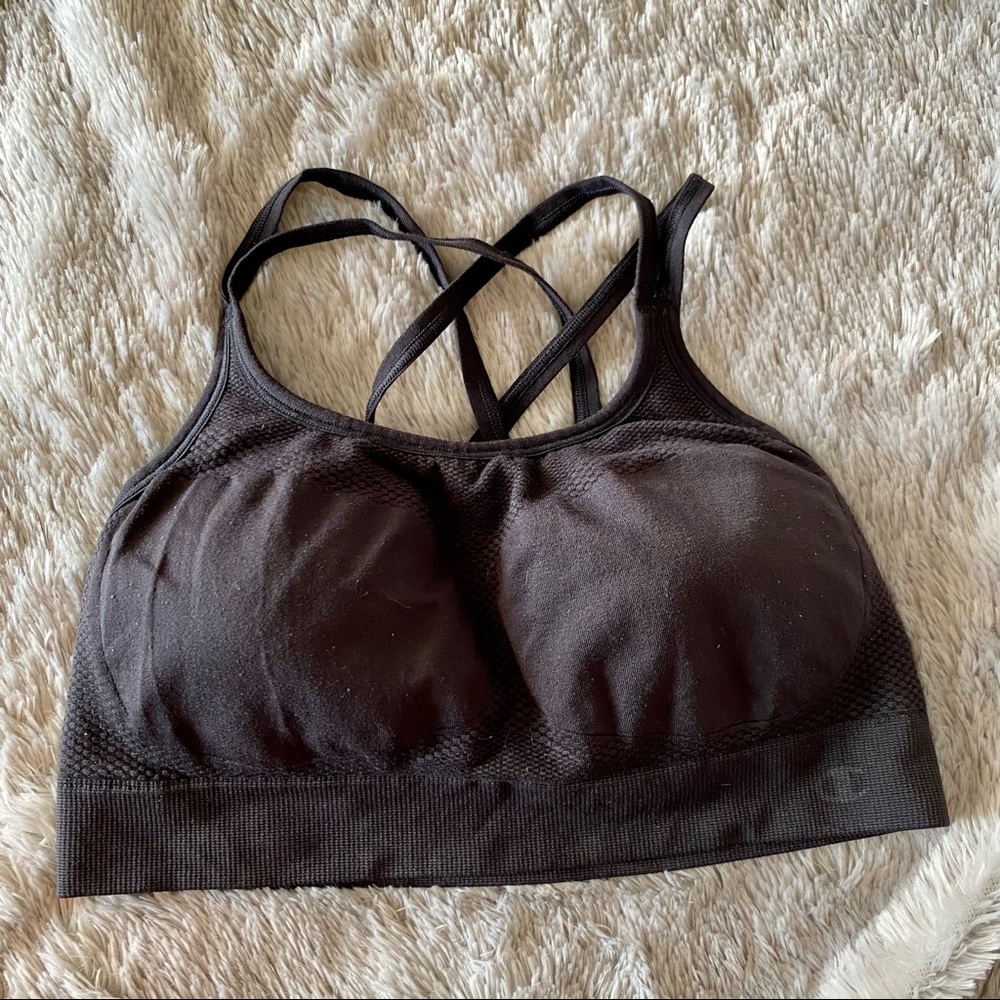 Black Strappy Champion Sports Bra (Size M)